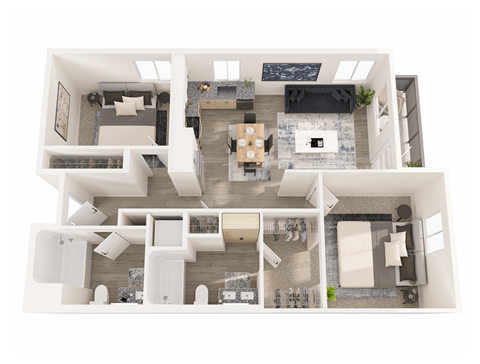 bedroom floor plan an in 3d